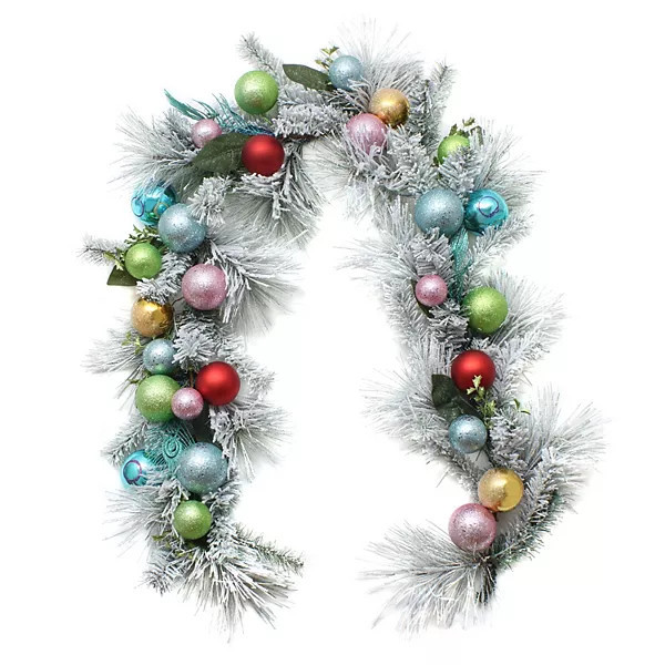 National Tree Company Snowy Pine Ornament Artificial Garland | Kohl's