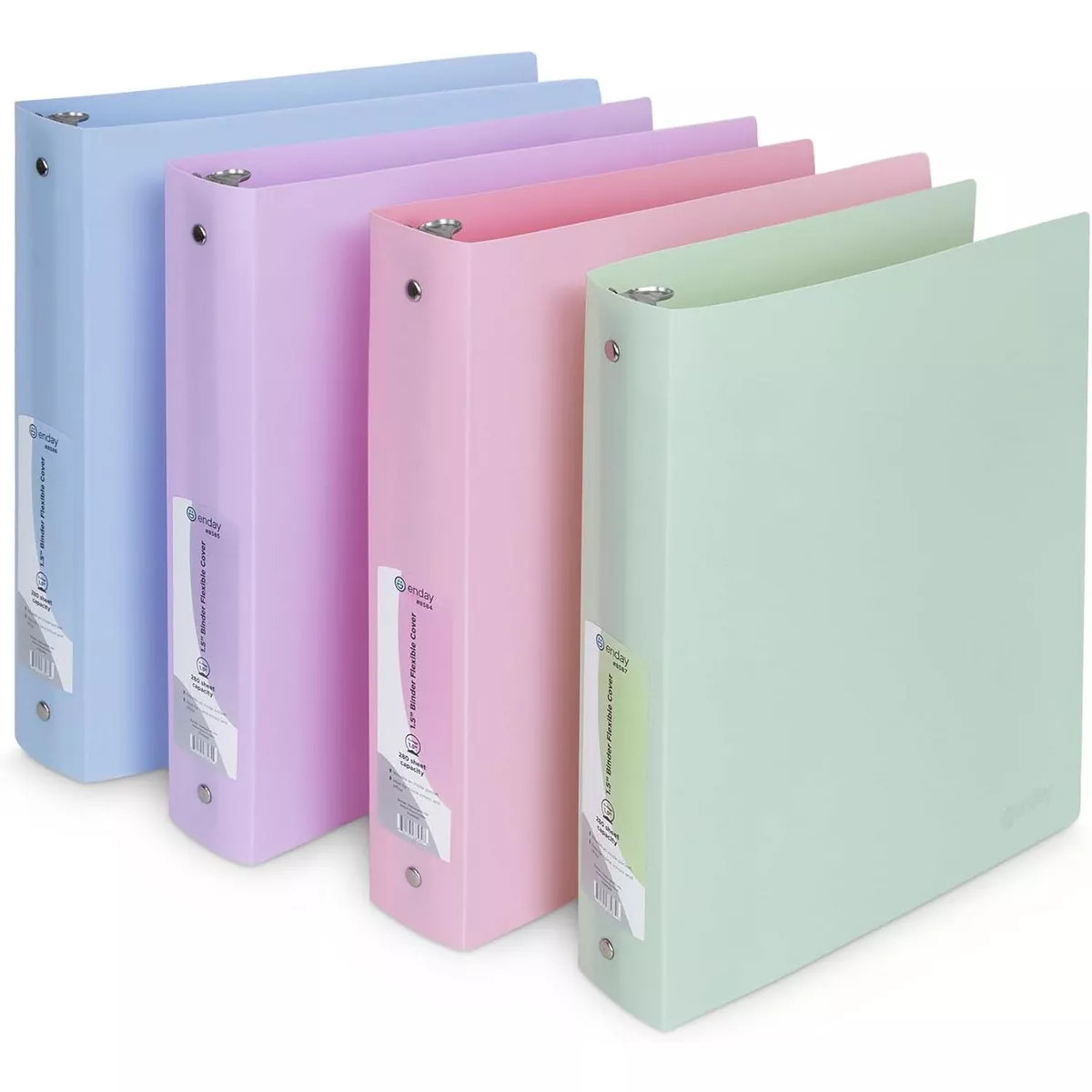3 Ring Binder (4 Pack) Pastel Flexible Binders Round Ring with Pocket, for School Supplies in Blu... | Target