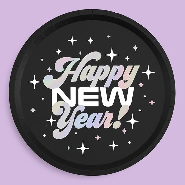 xo, Fetti New Years Eve 2024 Plates - 25 pk, 9" | NYE 2024 Party Decorations, Happy New Years Dis... | Amazon (US)