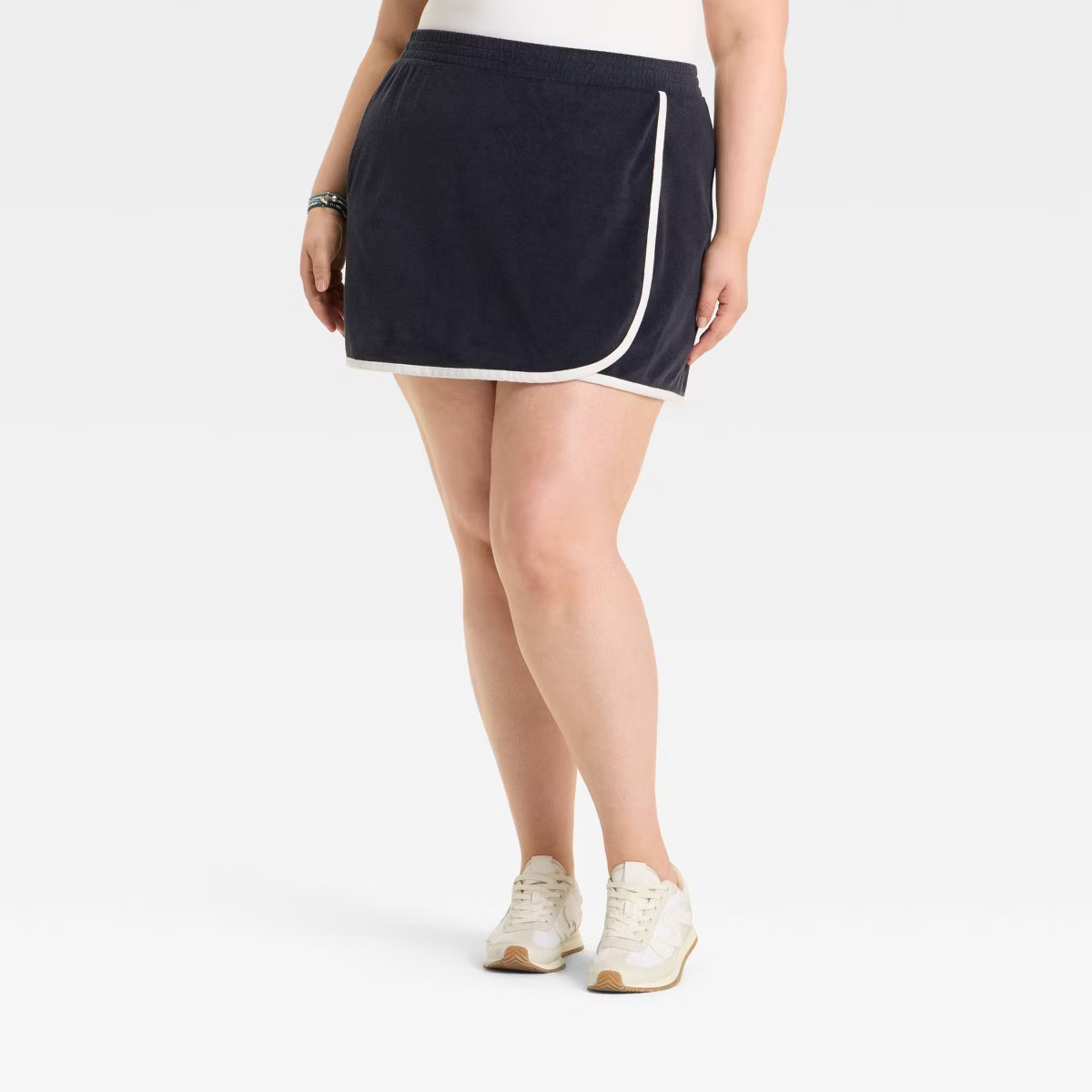 Women's Leisure Studio Loop Terry Mini Skort - Universal Thread™ Navy Blue 3X | Target