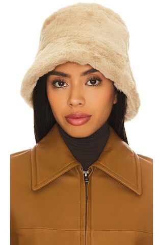 Hat Attack Faux Fur Bucket in Tan from Revolve.com | Revolve Clothing (Global)