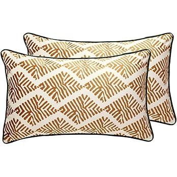 patdrea Designer Vintage Throw Pillow Covers for Couch,Soft Velvet Lumbar Pillows Cover with Diam... | Amazon (US)