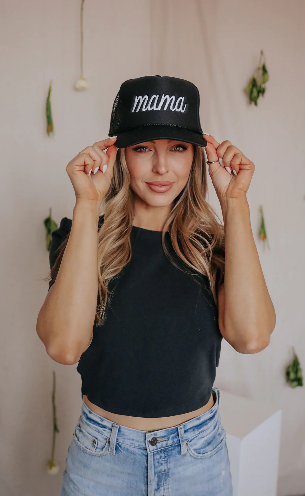 friday + saturday: mama trucker hat - black | RIFFRAFF