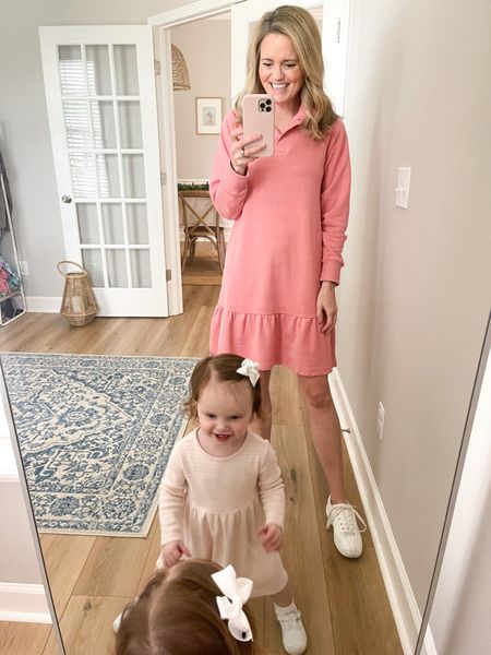 Twinning with little miss today! Wearing the size small dress and her comfy long sleeve dress is on sale! 

#LTKkids #LTKsalealert #LTKstyletip