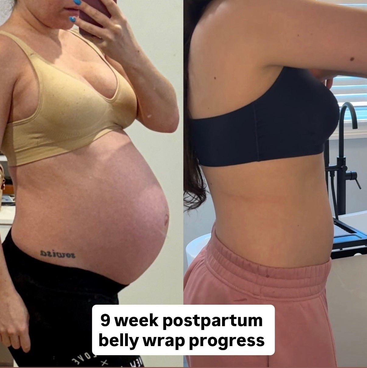 Postpartum progress. I highly recommend this belly wrap—bought it in 2023 and used it after both of my babies. You don’t need to pay twice as much for the luxe version, the original works great. I am petite but I did not get the petite length; got the full length. I also gave the compression leggings that I’d wear out sometimes if I didn’t want to wear the belly wrap out of the house. My top recommendation for new moms.

#LTKmomlife #LTKfitnessgoals #LTKBump