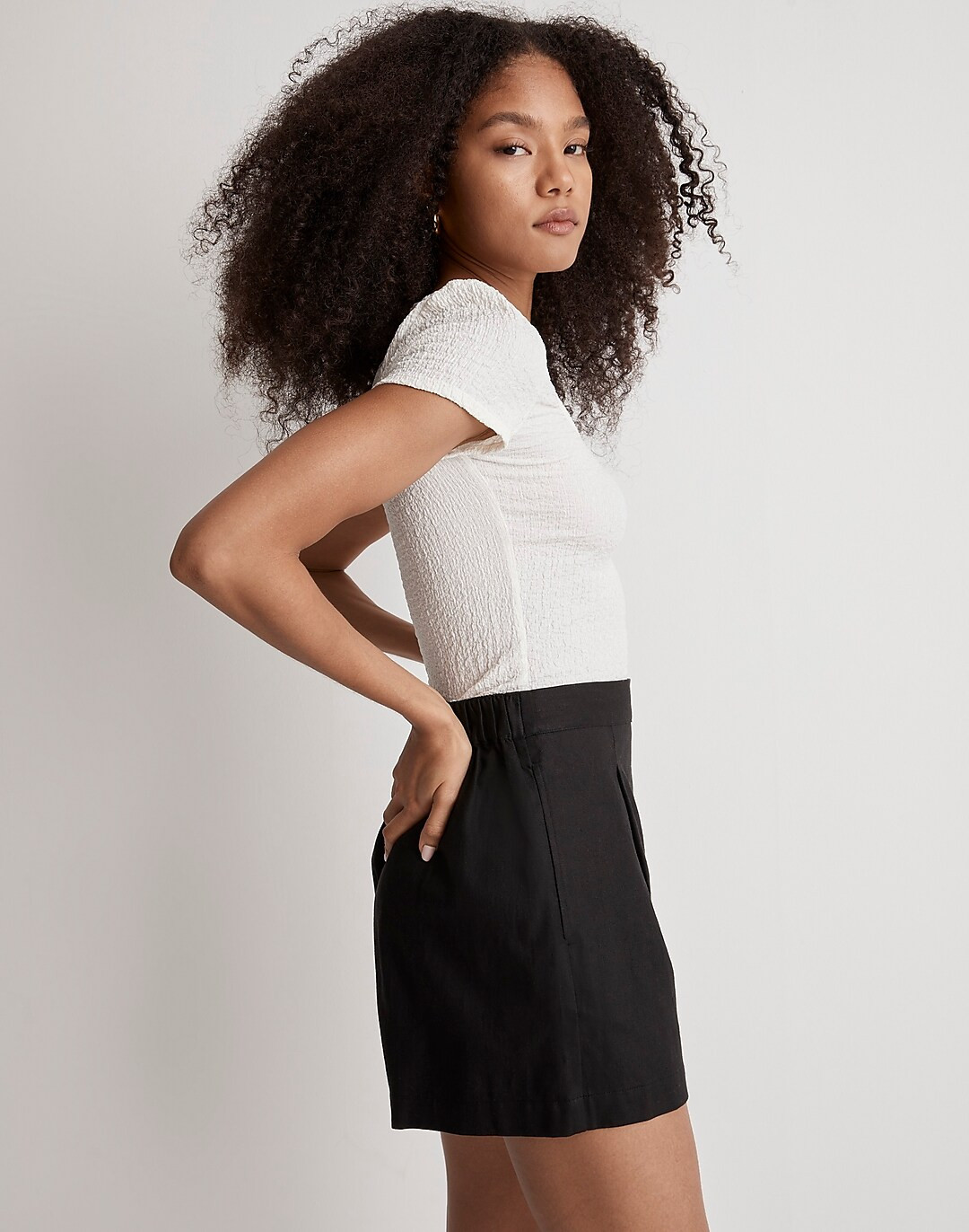 Clean Pull-On Shorts in Linen-Cotton | Madewell