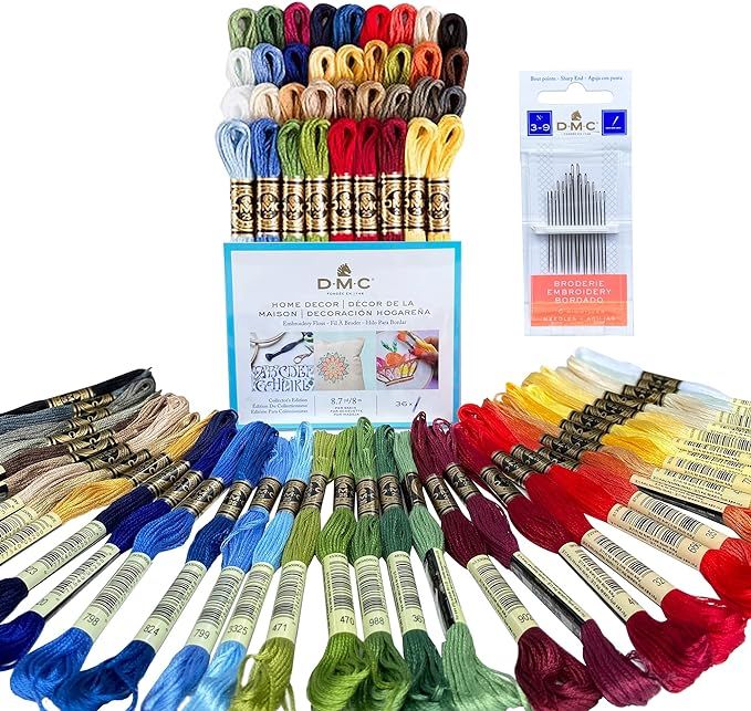 DMC Embroidery Floss,Home Decor Kit,DMC Embroidery Thread Pack Include 36 Assortment of Cotton Th... | Amazon (US)