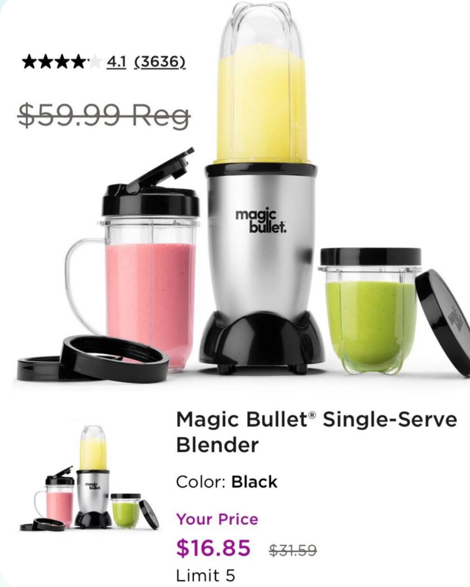 $16 magic bullet regular $59.99! Login and use both code: TAKE10 & HOME15

#LTKActive #LTKFitness #LTKHome