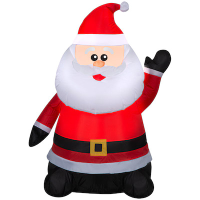 Holiday Living 3.5-ft LED Santa Inflatable | Lowe's