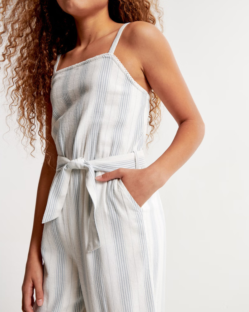 linen-blend jumpsuit | Abercrombie & Fitch (US)