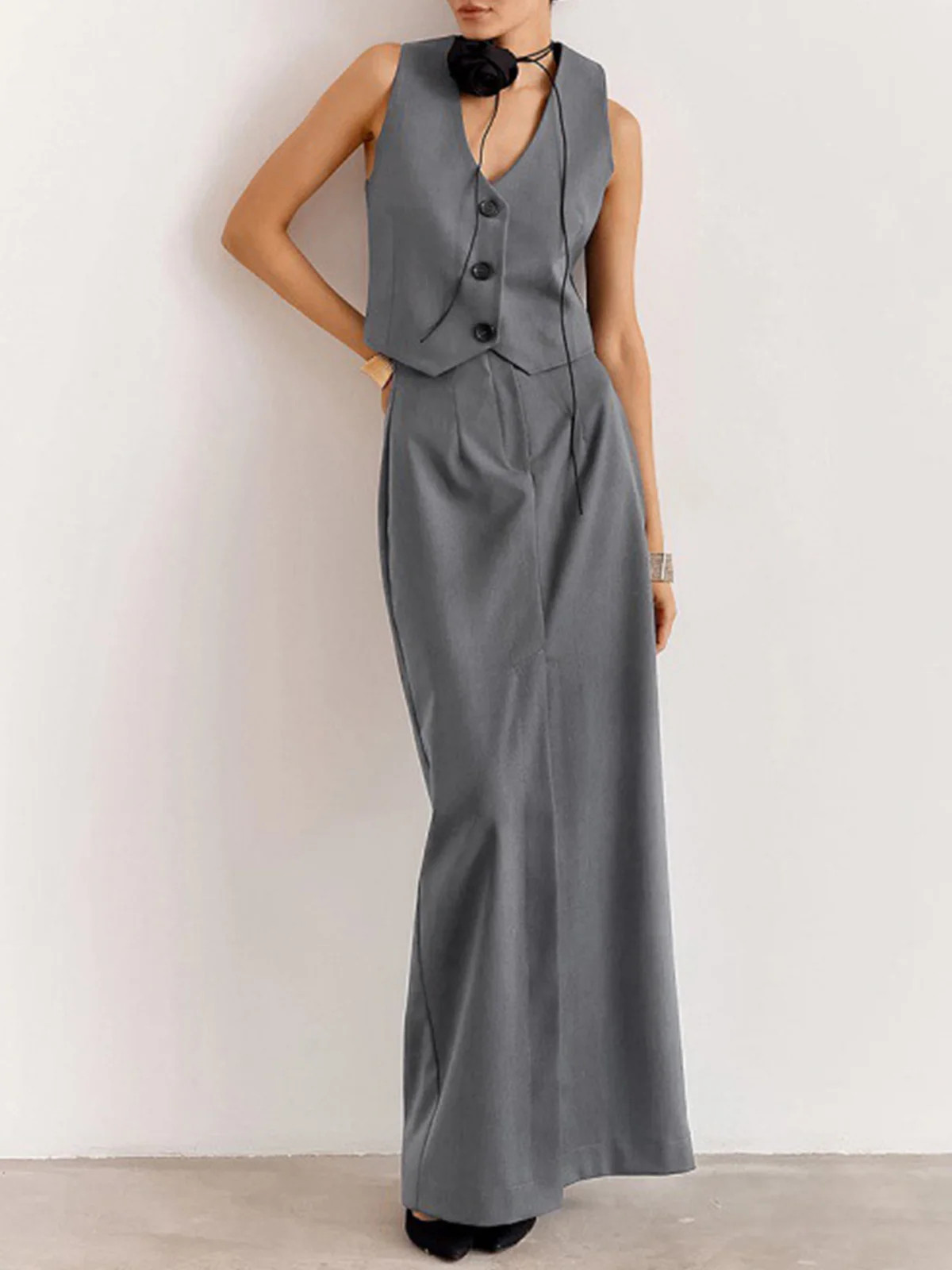 Plain Urban Two-Piece Set | Stylewe