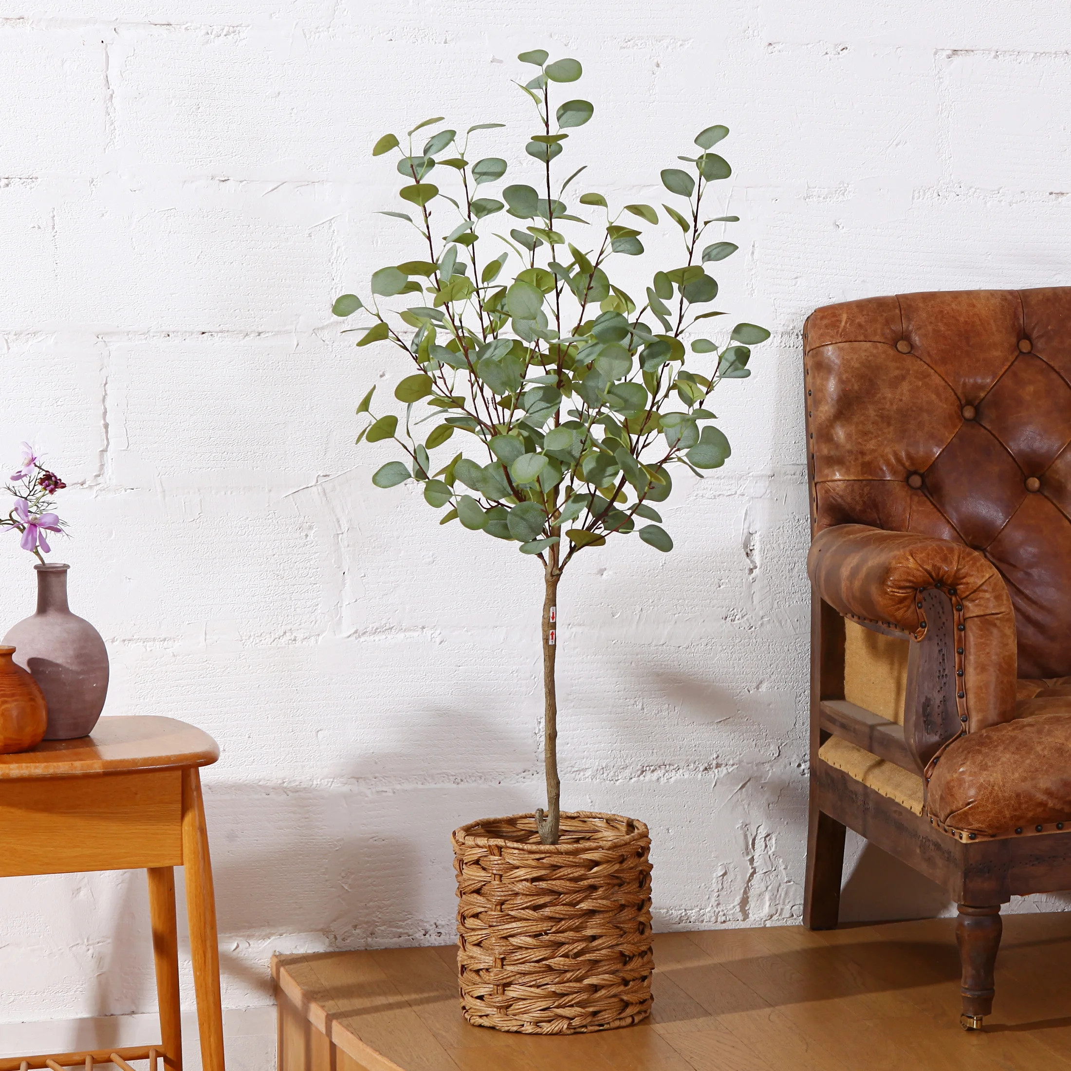 DR.Planzen Artificial Eucalyptus Plants 4Ft Fake Eucalyptus Plant in Pot Faux Tree for Home Decor... | Walmart (US)