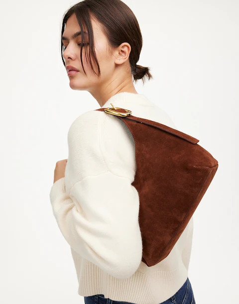 The Sculptural-Buckle Shoulder Bag | Madewell