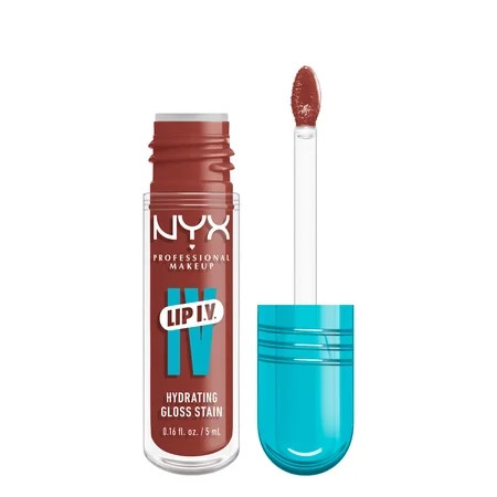 NYX Professional Makeup Lip IV Hydrating Lip Oil & Stain with Coconut Water, Drippin Nude, 0.16 fl oz | Walmart (US)