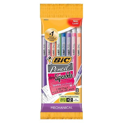 BIC #2 Xtra Sparkle Mechanical Pencils, 0.7mm, 8ct - Multicolor | Target
