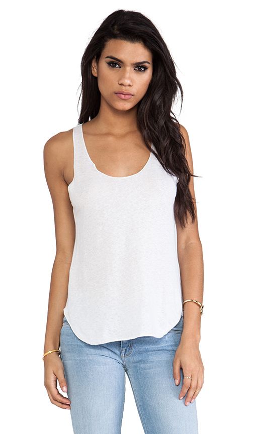 LnA Raw Edge Tank in White | Revolve Clothing (Global)