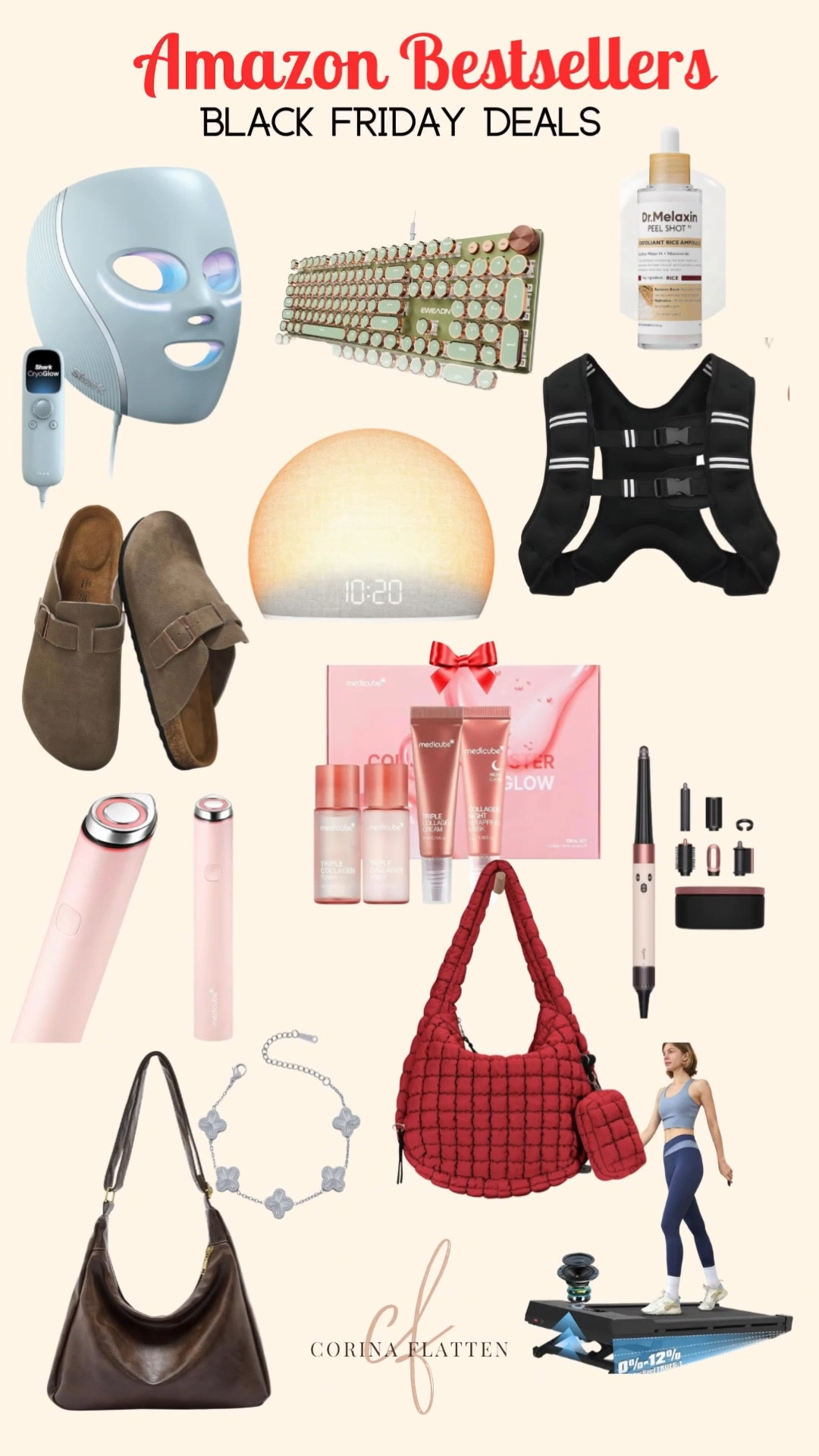 Amazon Black Friday Best Sellers

The Medicube face tool and weighted vest are 👌🏻

Gifts for him, Amazon finds, puffer bag, slides, cryo mask, skincare, hatch, walking pad, jewelry, keyboard


#LTKHoliday #LTKCyberWeek #LTKGiftGuide