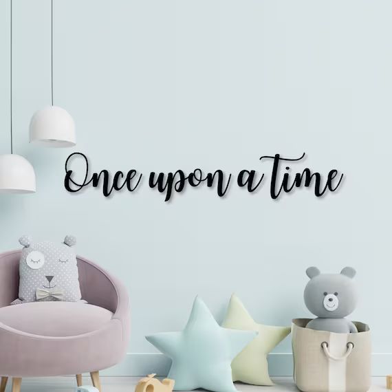 Once Upon A Time Sign - Painted Nursery Wood Sign -  DIY project for Kids Room - Once Upon A Time... | Etsy (US)