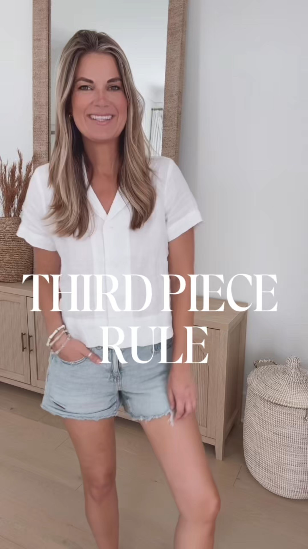I have a whole blog post on the this piece rule! I am in size small shorts and size xs linen shirt.  

#LTKFindsUnder50 #LTKOver40 #LTKItBag