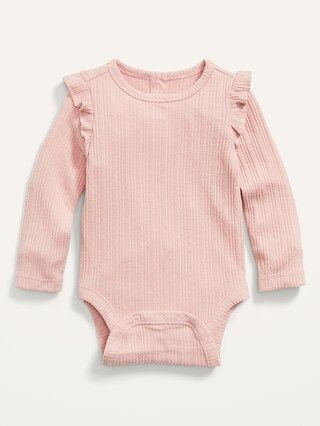Cozy Long-Sleeve Solid Bodysuit for Baby | Old Navy (US)