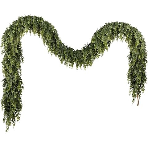 Hobby Lobby Artificial Cedar Christmas Garland, 6 Feet Long, Indoor Holiday Decor, Dark Green wit... | Amazon (US)