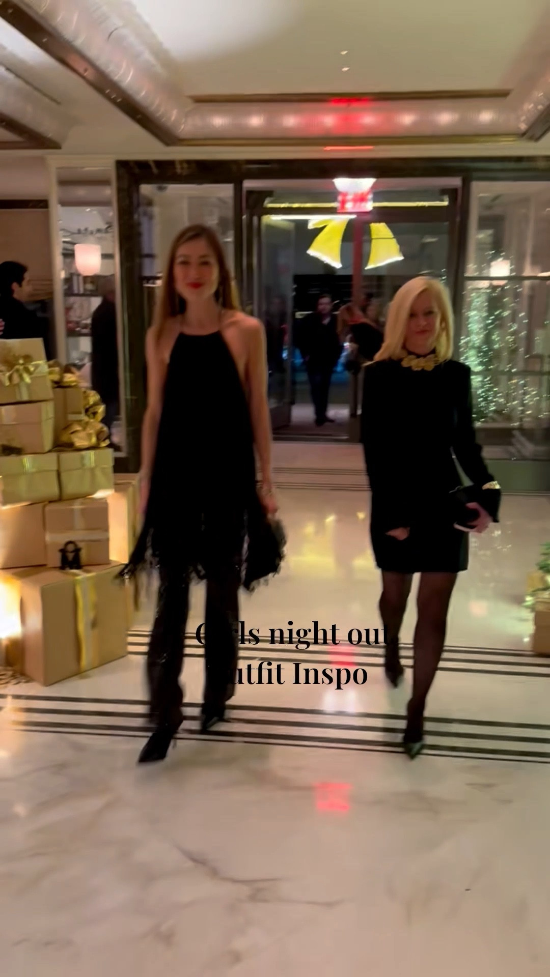 Girls night out outfit Inspo! Black cocktail dress with gold details; bow stockings and black heels

I’m 5’3” | 117 lbs | wearing a size 0



#LTKWedding #LTKHoliday #LTKootd