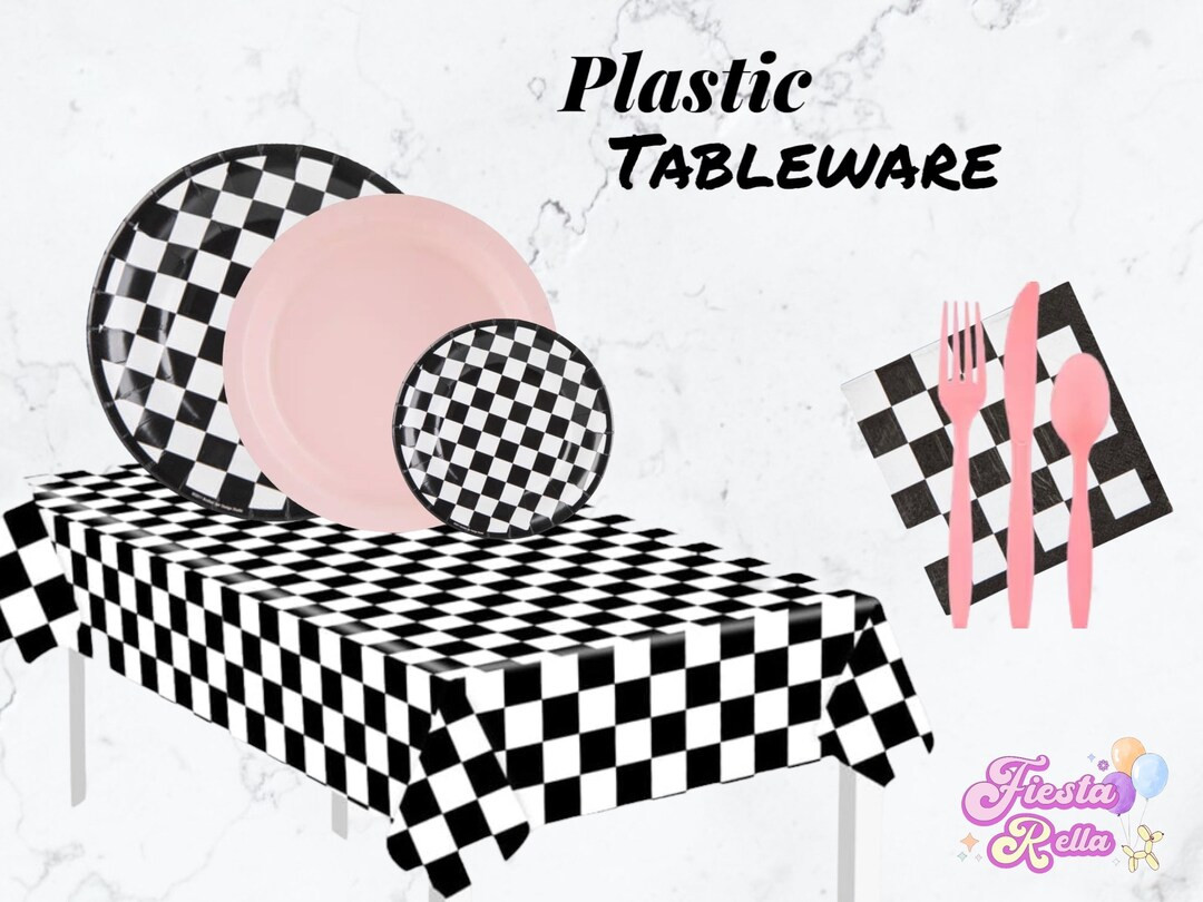 ONE Happy Babe Birthday, Retro Girls Pink Smiley Birthday, Pink Checkered First Birthday Party, P... | Etsy (US)