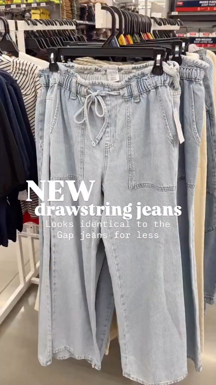 🤍 Newest Jeans 👖 from Walmart are going VIRAL & for good reason. They look nearly identical to the Gap jeans. Also come in a short version for summer. 

