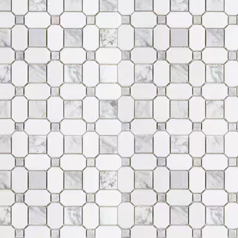 Elida Ceramica Astor Lane Marble 12-in x 12-in Polished Natural Stone Marble Basketweave Floor an... | Lowe's