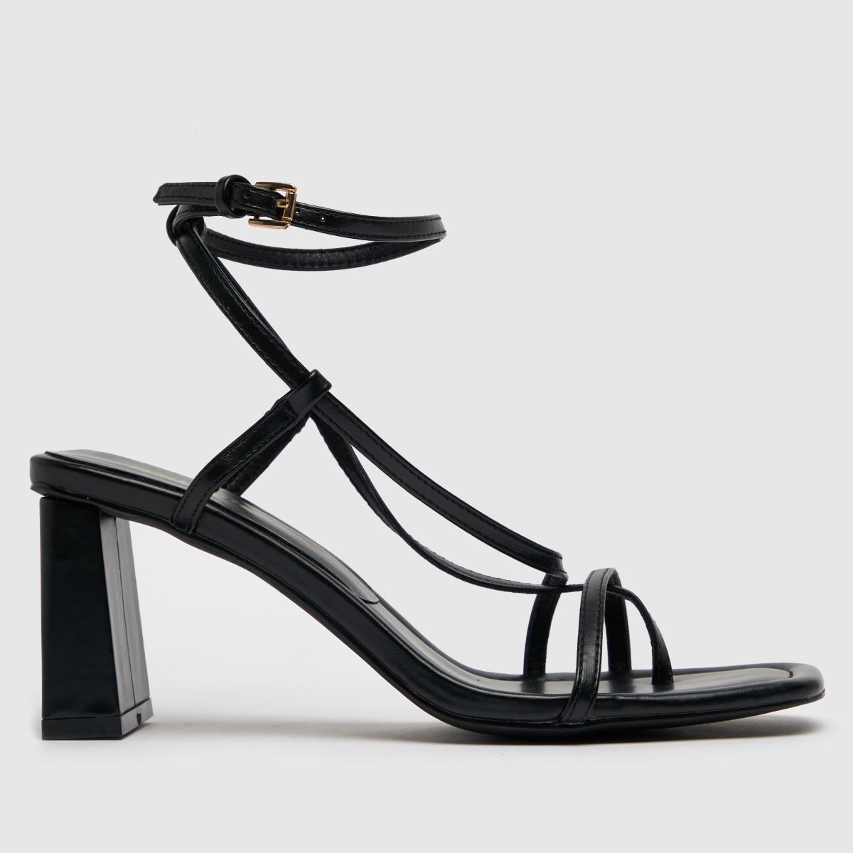 schuh black storm strappy sandal high heels | Schuh
