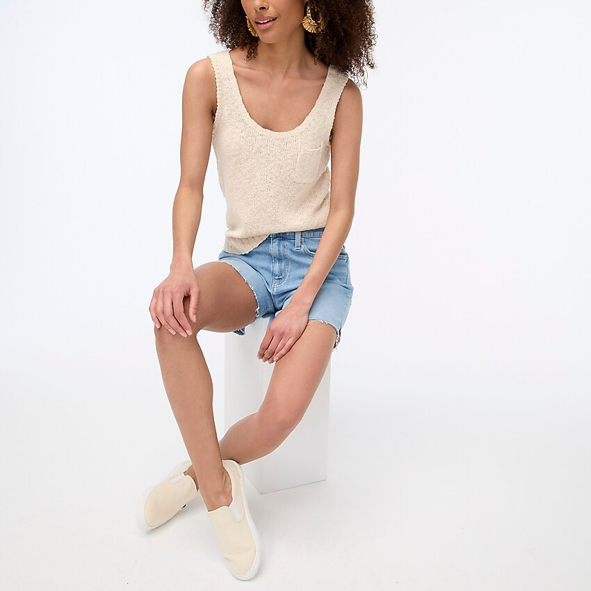 Cotton slub pocket sweater-tank | J.Crew Factory