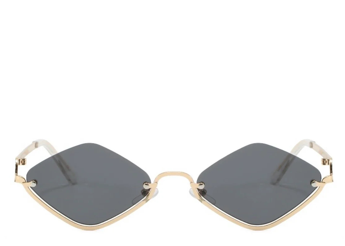 St Moritz Black & Gold Oval Sunglasses | Jewel Boutique