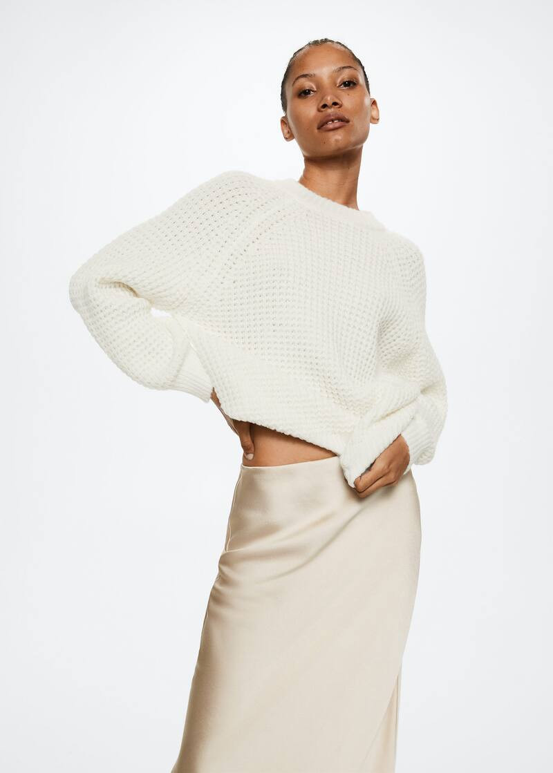 Reversable knitted sweater -  Women | Mango USA | MANGO (US)