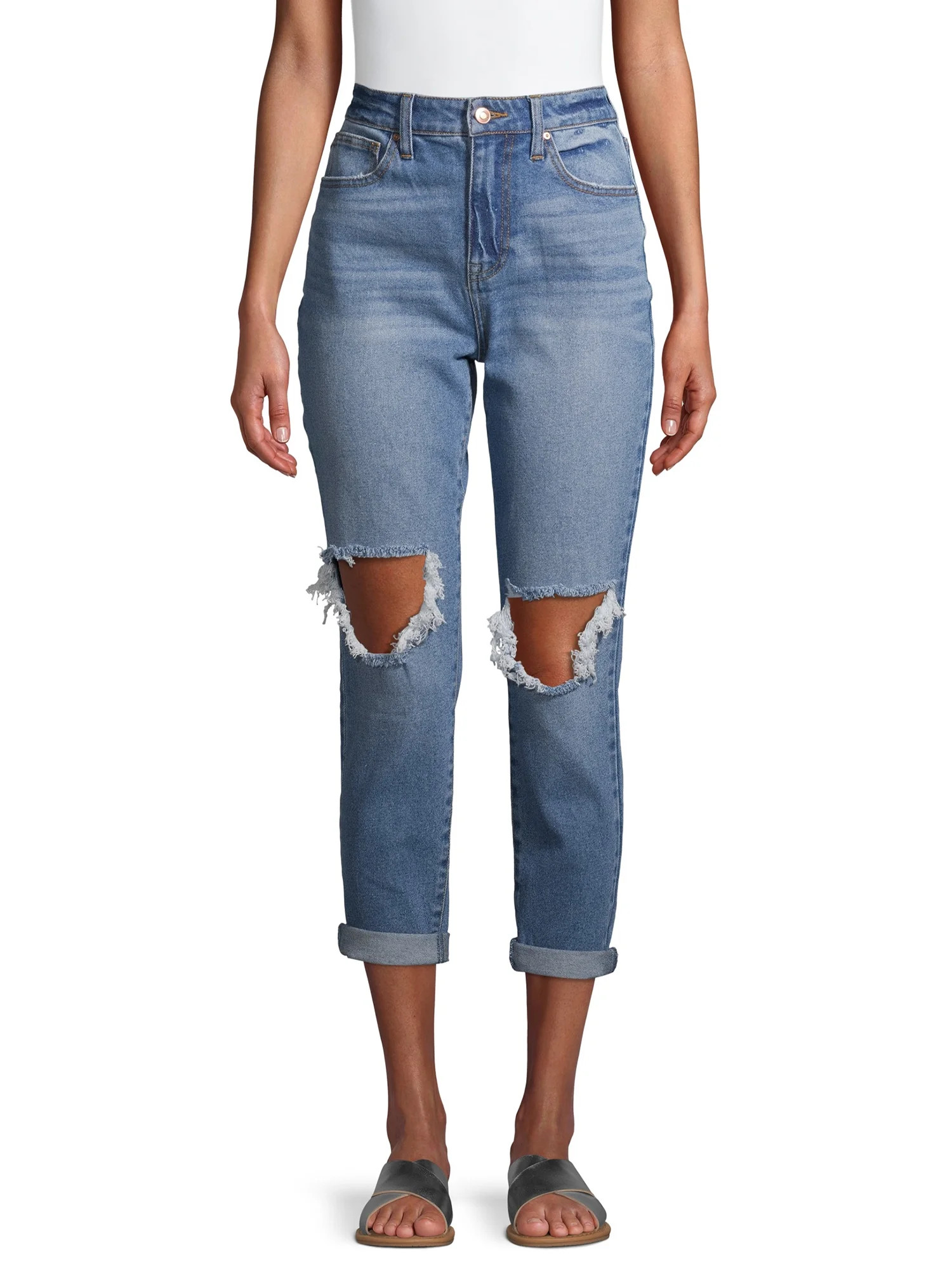 No Boundaries Juniors' Mom Jeans | Walmart (US)