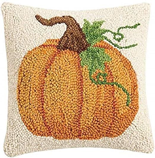 Peking Handicraft 31JES1576C10SQ Pumpkin Holiday Hook Pillow, 10-inch Square | Amazon (US)