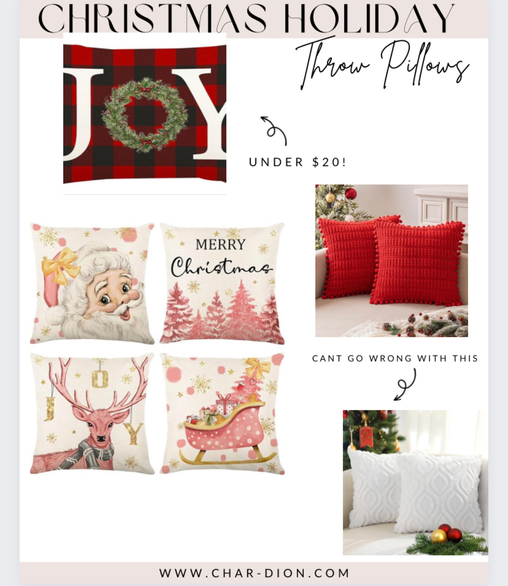 Christmas throw pillows // Christmas decor // Christmas home decor // Amazon finds // throw pillows 

#LTKSeasonal #LTKHoliday #LTKhome