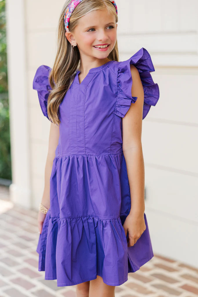 Girls: At This Time Plum Purple Dress | The Mint Julep Boutique