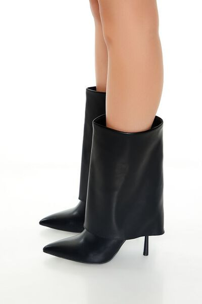 Pointed Overlay Stiletto Booties | Forever 21