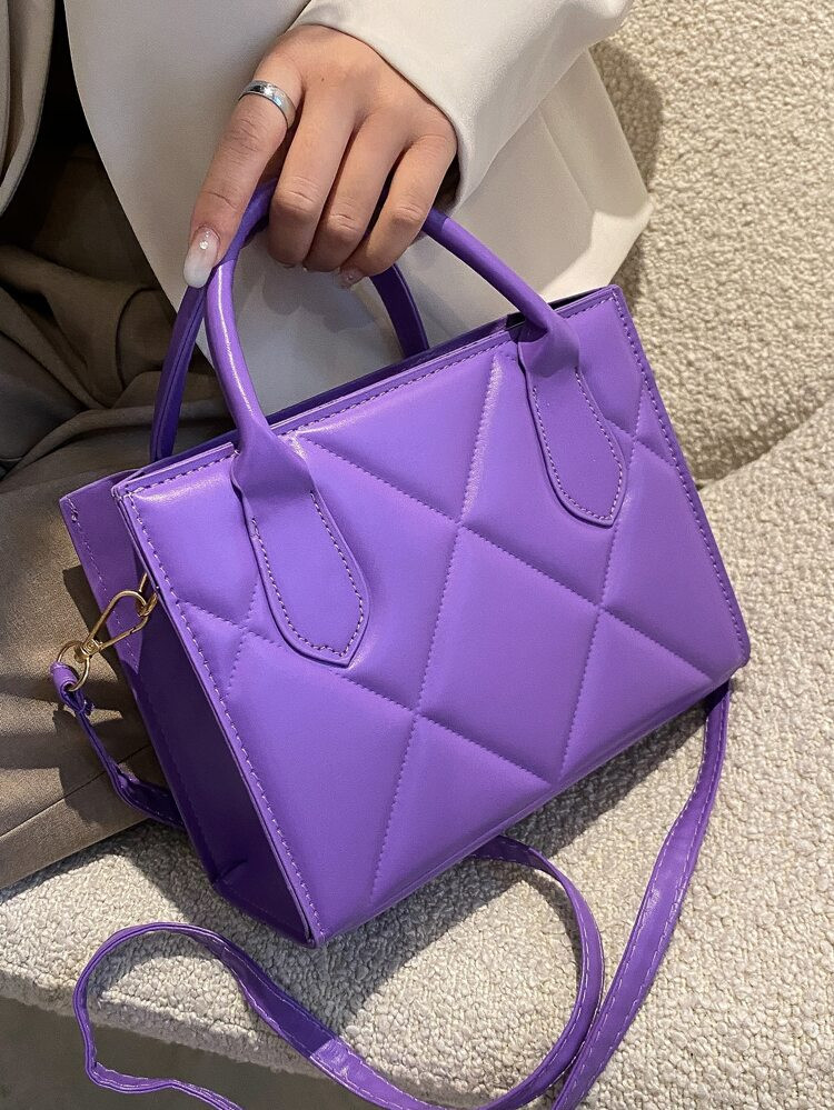 Minimalist Embossed Square Bag | SHEIN