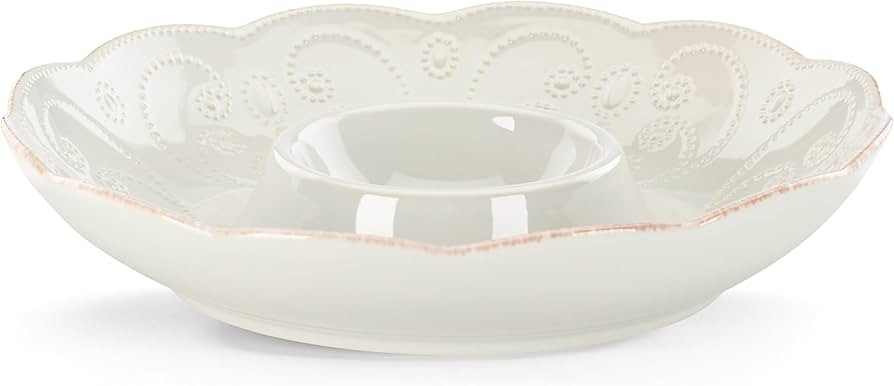 Lenox French Perle Chip and Dip Tray, White - | Amazon (US)