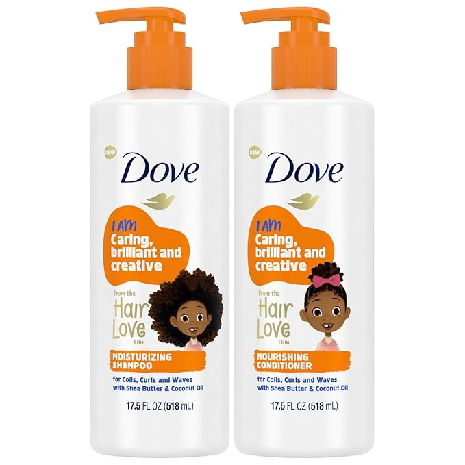 Dove Shampoo and Conditioner Set - Love Collection, Curly , Kids, Wavy Hair Products 17.5 Oz (2 P... | Amazon (US)