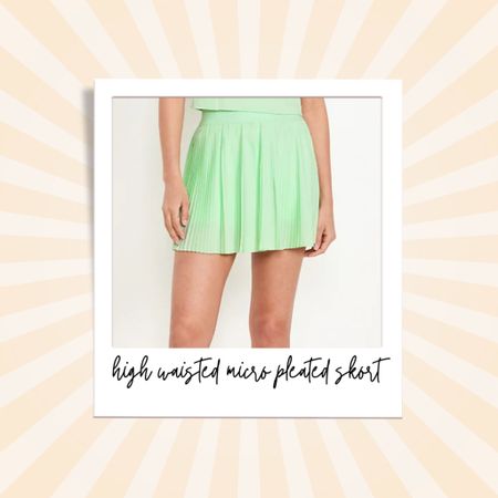 high waisted micro pleated skort 💚 runs tts and comes in 2 other colors. This is mint green 

#LTKfindsunder50 #LTKfitness #LTKActive