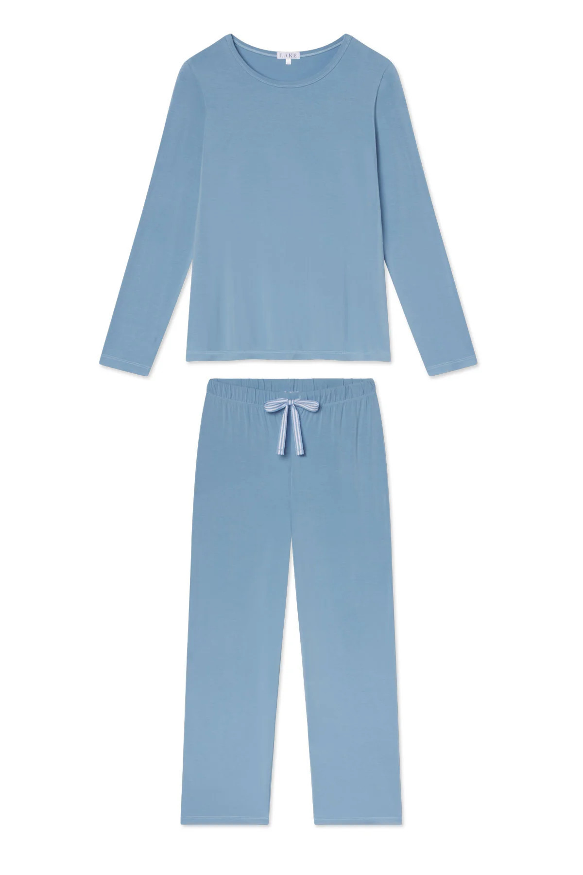 DreamModal™ Ribbon Long-Long Set in Serene Blue | Lake Pajamas
