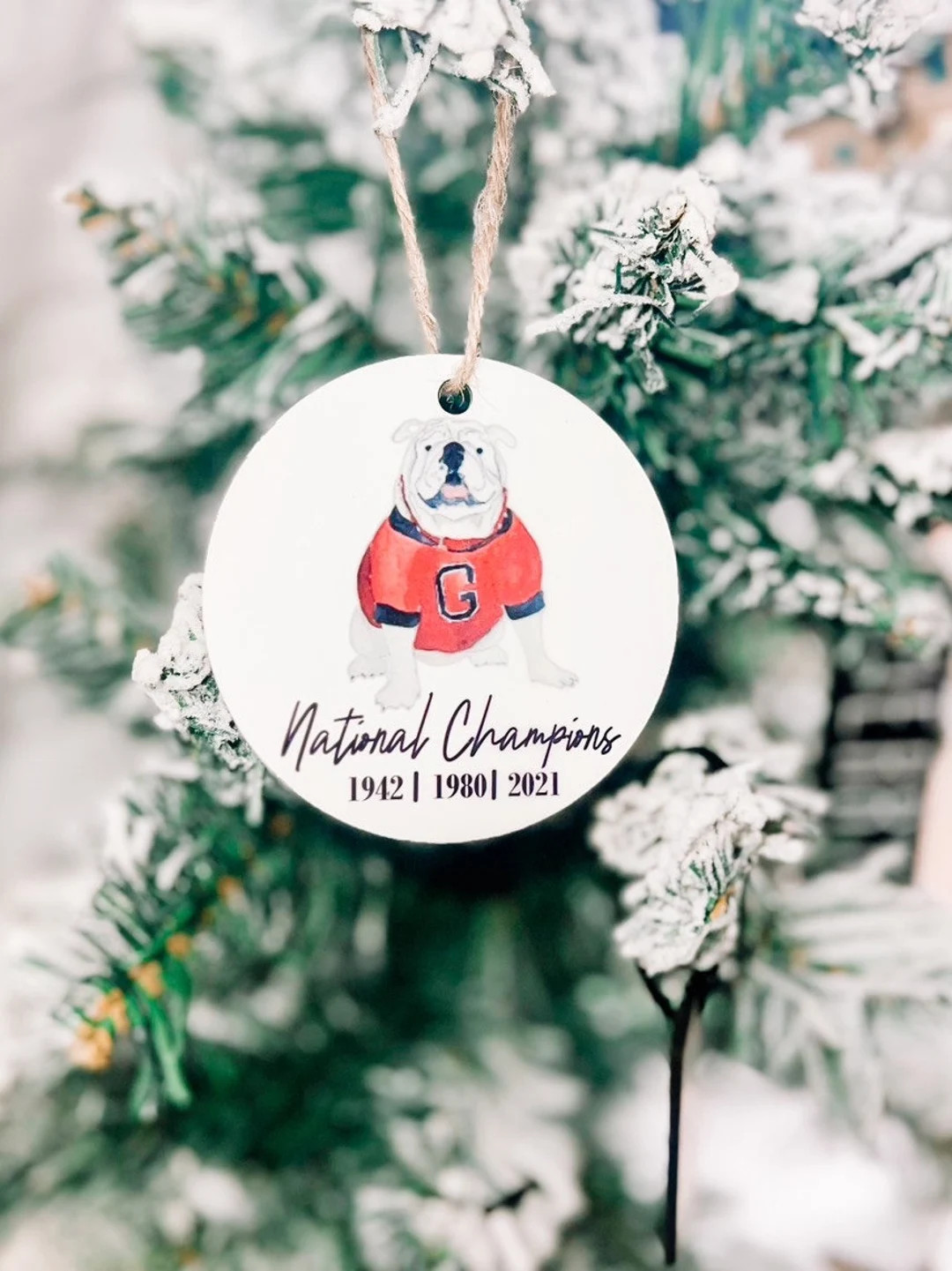National Champions UGA Georgia Bulldogs Christmas ornament | Etsy (US)