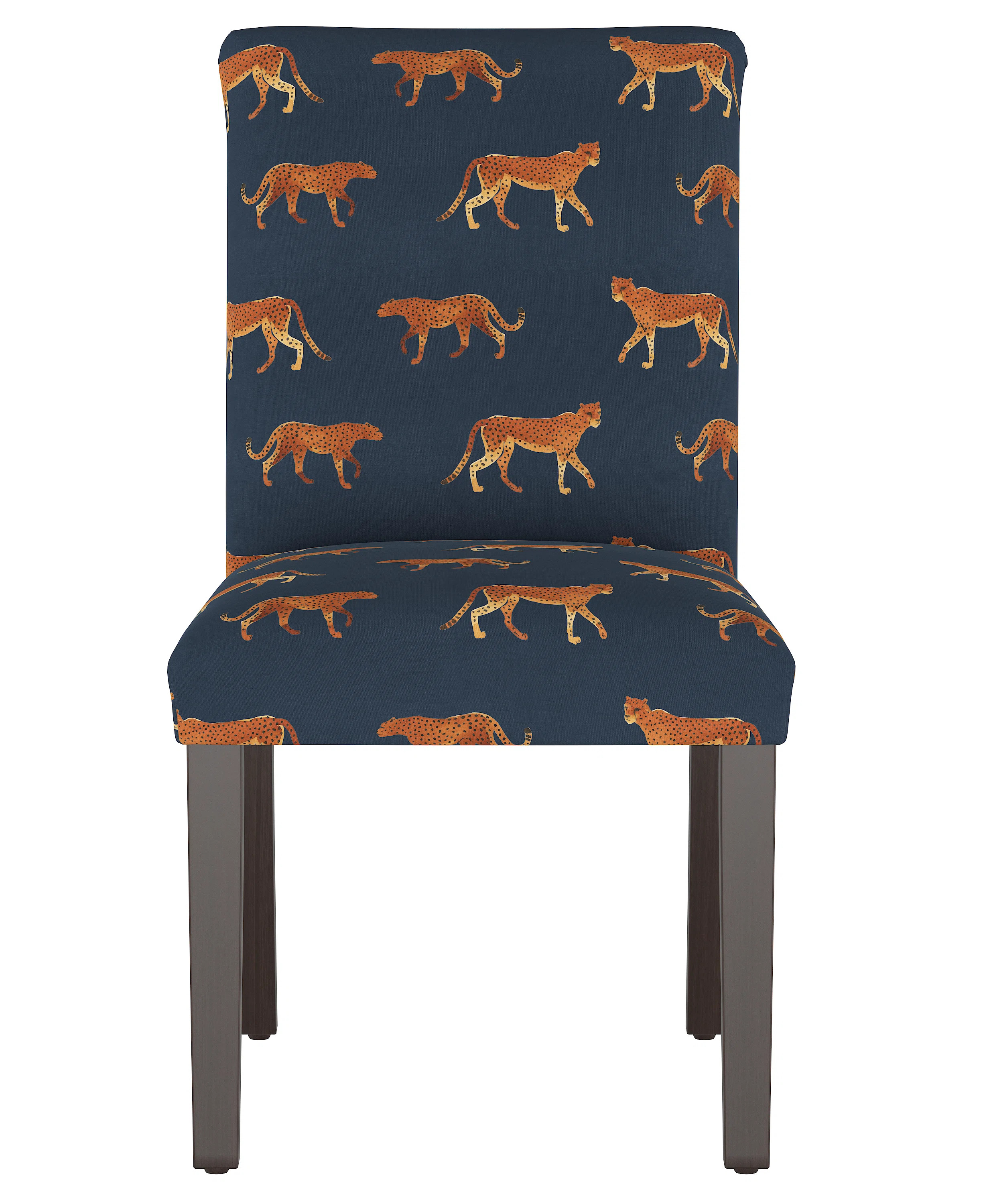 Clary Cotton Upholstered Parsons Chair in Beige/Brown | Joss & Main