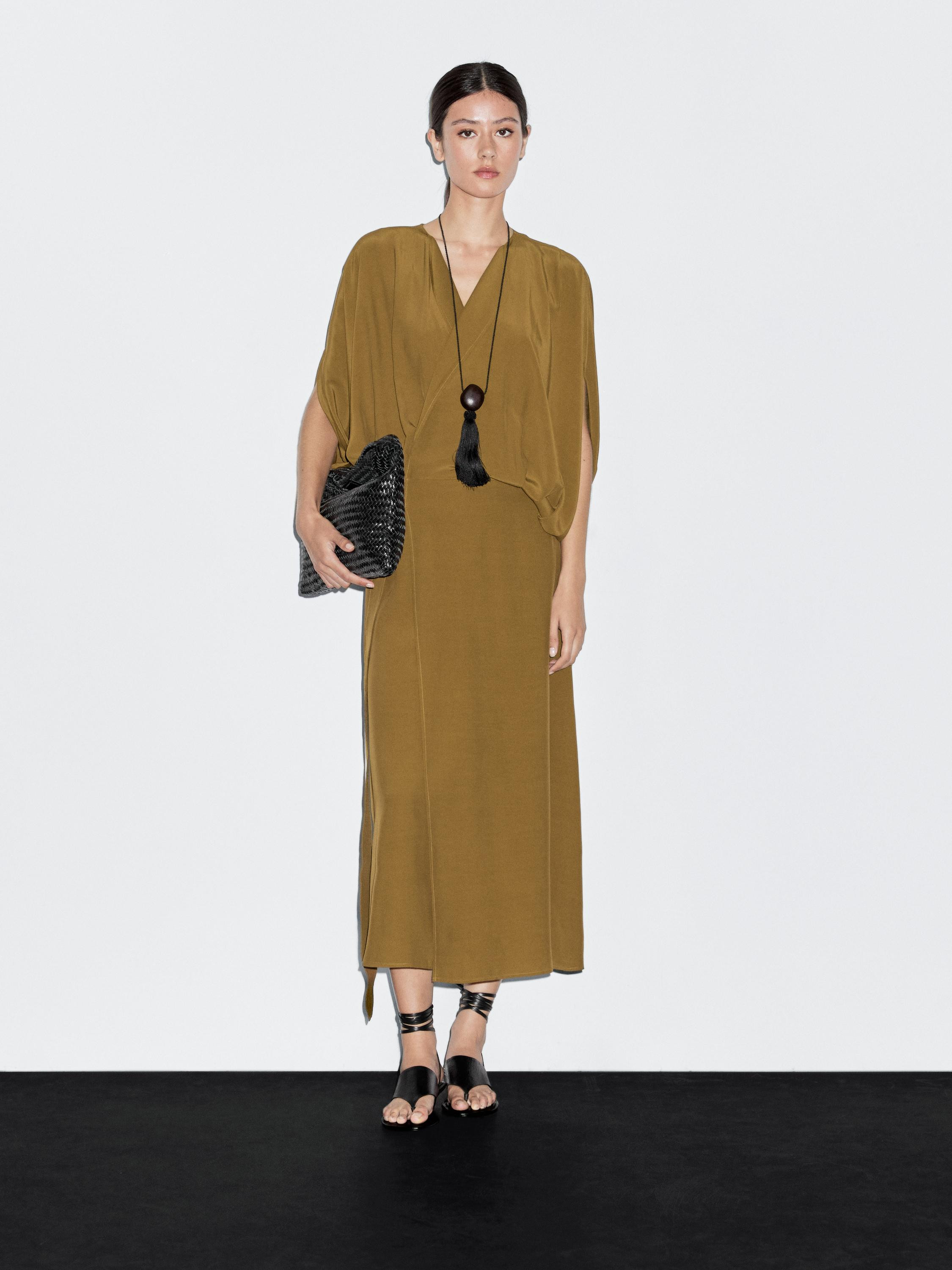 Wrap dress with buckle | Massimo Dutti US