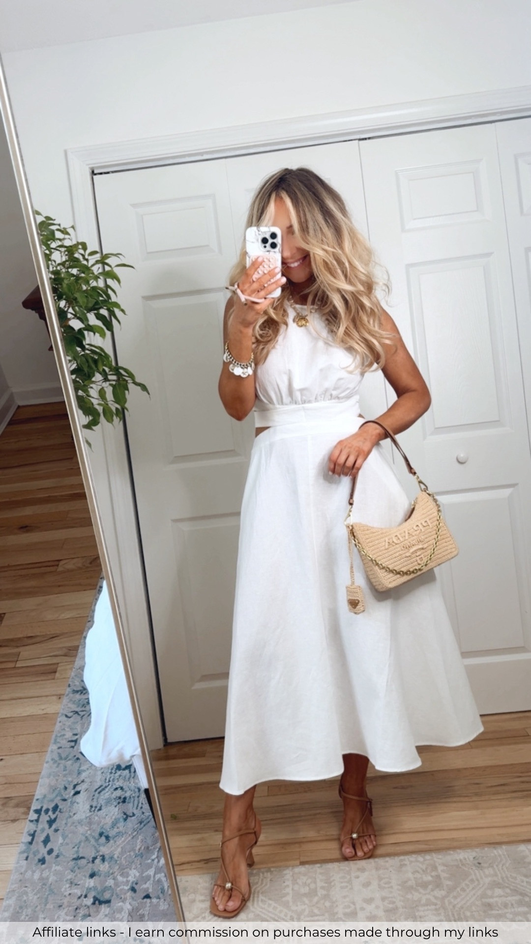 Affiliate links - I earn commission on purchases made through my links | white spring dress 
Cotton linen dress
Classy outfit
Old money style 