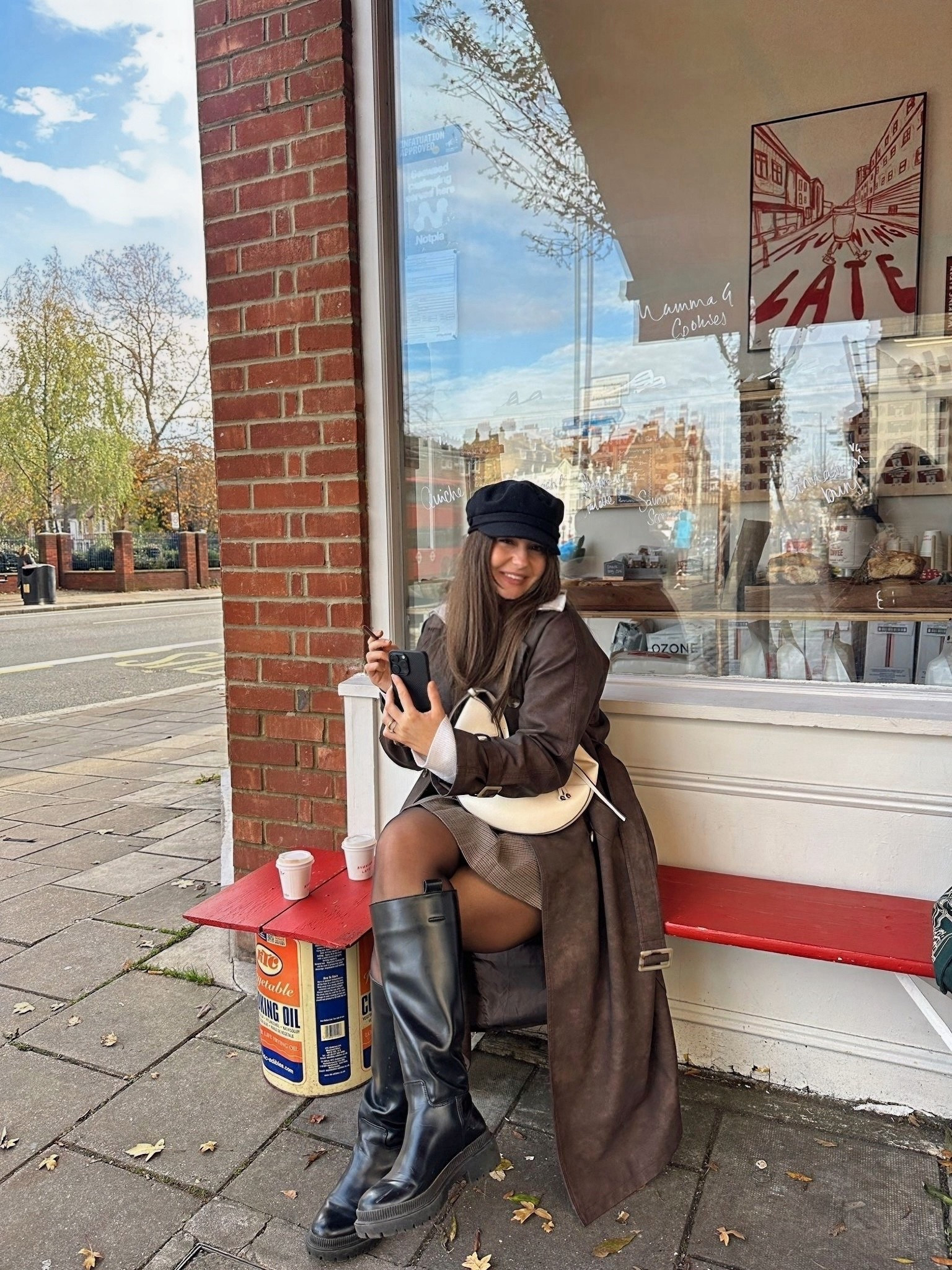 Keeping warm but still stylish
I wear a large in the jumper 
Size 12 for the skort and long pleather trenchcoat

#LTKeurope #LTKuk #LTKmidsize