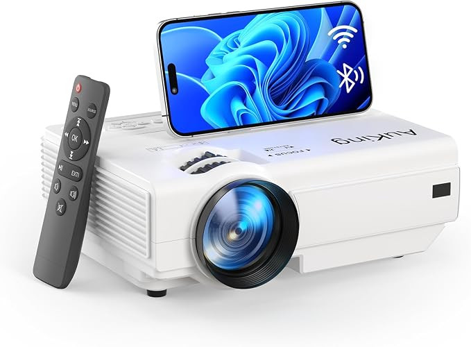 AuKing Projector,2025 Upgraded Mini Projector with Wifi and Bluetooth, Full HD 1080P Home Theater... | Amazon (US)
