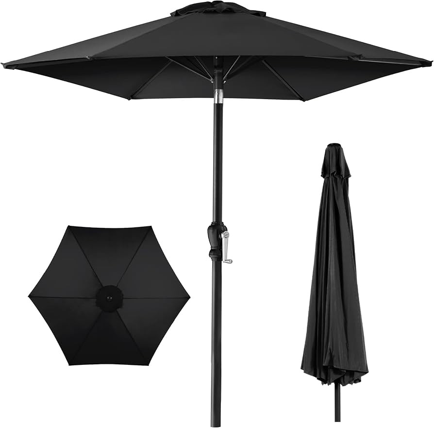 Best Choice Products 10ft Outdoor Steel Polyester Market Patio Umbrella w/Crank, Easy Push Button... | Amazon (US)